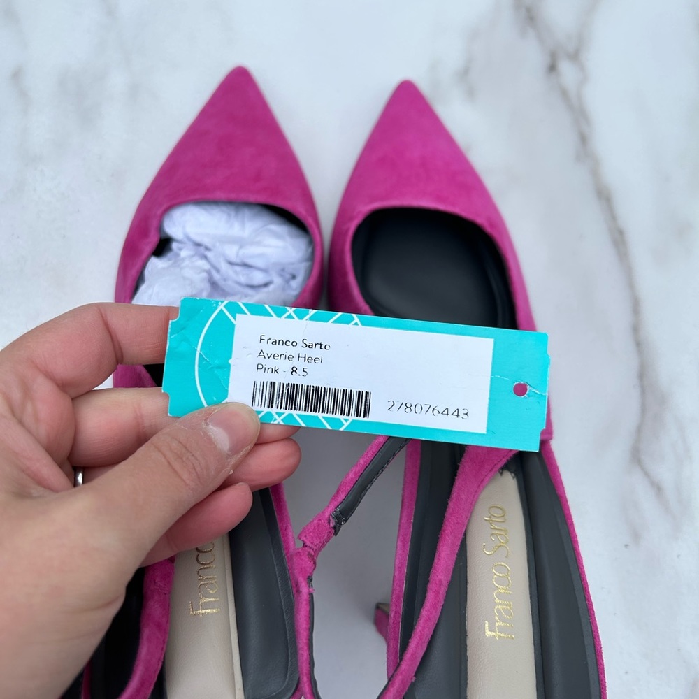 Vince Camuto Hot Pink Suede Slingback Pumps